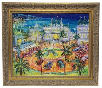 DUAIV Monaco and Casino Original Oil Painting