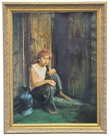 Chinese Oil on Canvas, Late 20th Century Painting