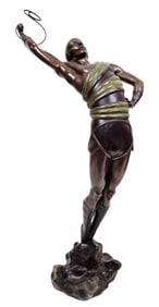 Vintage Erte Le Danseur Art Deco Bronze Sculpture
