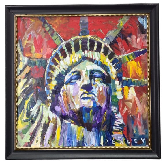 Steve Penley 2012 Liberty Head Acrylic Painting