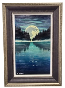 Matt Beyrer 2018 Mystic Falls Oil Painting on Wood