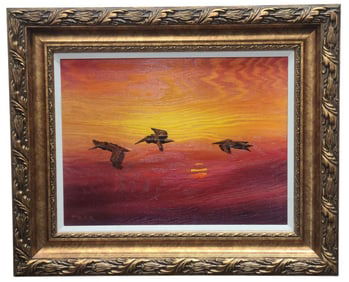 Matt Beyrer 2017 Tres Amigos Oil Painting on Wood