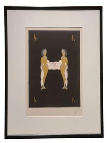 Vintage Erte Alphabet Suite "H" Signed & Numbered