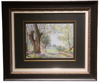 Hugues Claude Pissarro Original Pastel Painting