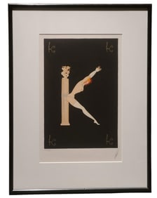 Vintage Erte Alphabet Suite "K" Signed & Numbered