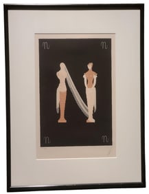 Vintage Erte Alphabet Suite "N" Signed & Numbered