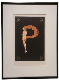 Vintage Erte Alphabet Suite "P" Signed & Numbered