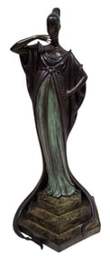 Erte Evening in 1922 Art Deco Bronze Sculpture