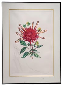 Salvador Dali Dahlia Rapax Signed Litho Etching