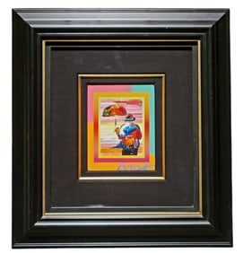 Peter Max Umbrella Man on Blends Acrylic Original