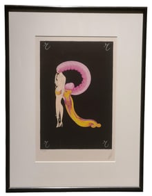 Vintage Erte Alphabet Suite "R" Signed & Numbered