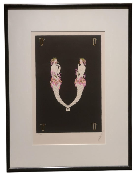 Vintage Erte Alphabet Suite "V" Signed & Numbered (1 of 7)