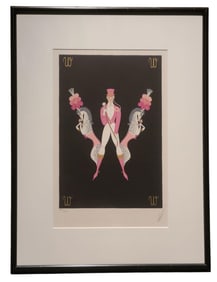 Vintage Erte Alphabet Suite "W" Signed & Numbered