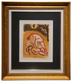 Marc Chagall Cain et Abel Color Lithograph Signed