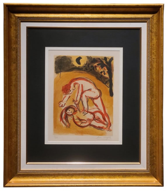 Marc Chagall Cain et Abel Color Lithograph Signed (1 of 8)