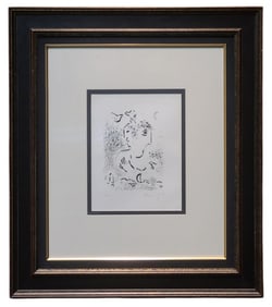 Marc Chagall 1984 Linoleum Cut on Cream Wove Paper