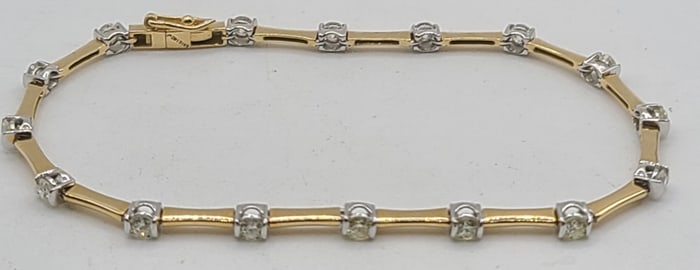 14k Yellow Gold Diamond Bracelet