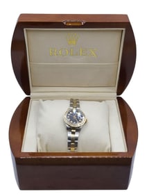 Ladies Rolex 18k Gold & Steel Diamond Bezel & Dial