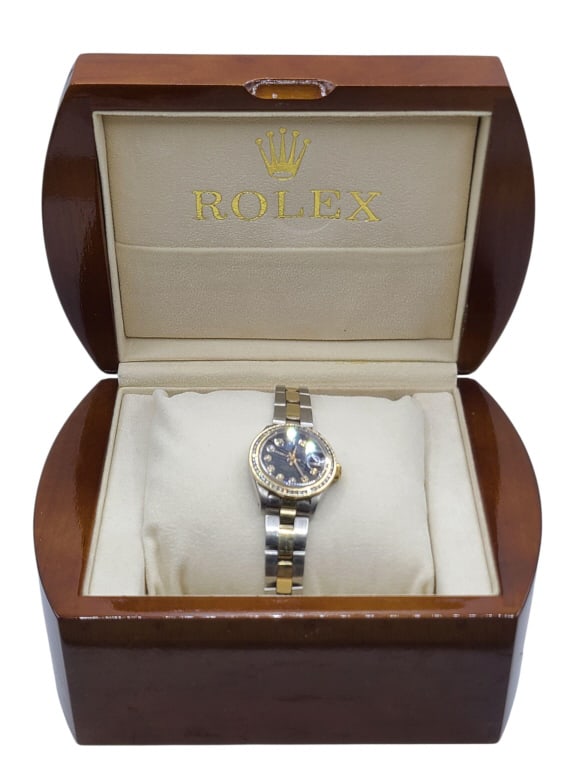Ladies Rolex 18k Gold & Steel Diamond Bezel & Dial (1 of 17)