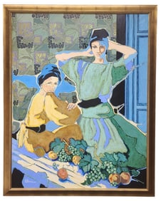 VERY LARGE Michel Moreau Original Oil Painting