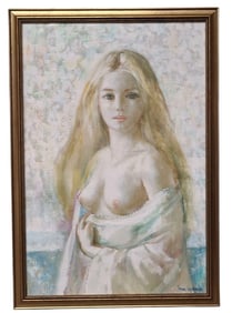 Nathan Wasserberger Original Painting - Nude Woman