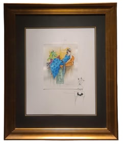 Itzchak Tarkay Original Watercolor with Drawing