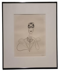Al Hirschfeld Maria Callas Limited Edition Etching