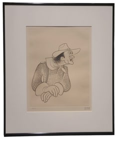 Al Hirschfeld John Wayne Signed Limited Ed Etching