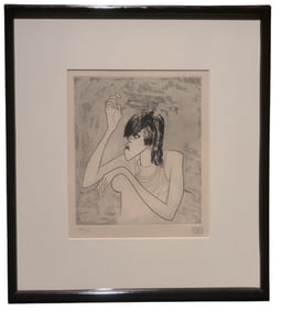 Al Hirschfeld Jane Fonda Limited Ed Signed Etching