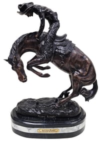 After Frederic Remington Rattle Snake Sculpture