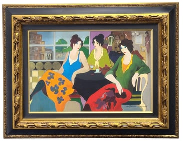 Itzchak Tarkay Hand Painted Serigraph on Canvas