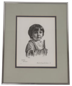 Charles Banks Wilson Young Solomon Signed Litho