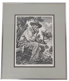 Charles Banks Wilson Girl Bathing Signed Litho