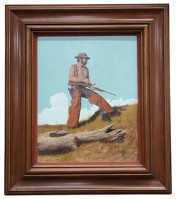 Jim Daly Original Oil on Canvas - Hunting Scene