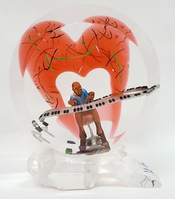 Marcus Glenn Hand Signed Lucite Sculpture