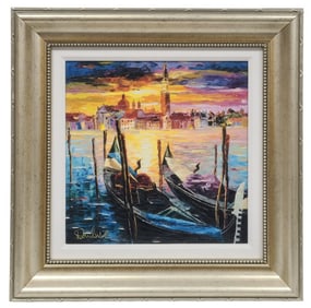 Daniel Wall Stillness of Venice Giclee Embellished