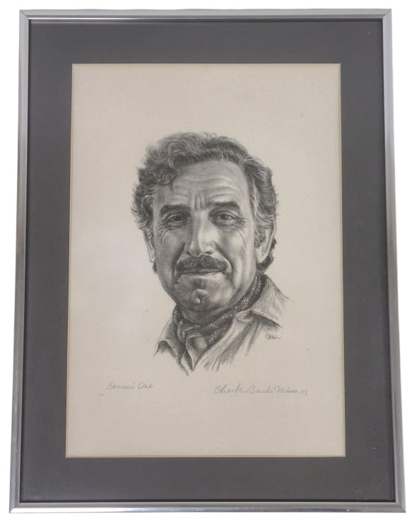 Charles Banks Wilson Carrie's Dad Signed Litho: Charles Banks Wilson (b. 1918 - d. 2013, Arkansas/Oklahoma) signed limited edition lithograph "Carrie's Dad" edition of 300. Signed by artist in lower right, titled in lower left. No certificate of au