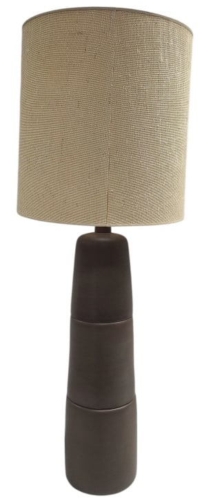 Martz Marshall Studios Signed Tootsie Roll Lamp: Large lamp! Signed on base, in very good condition. With shade 42" tall, without shade 30" tall.