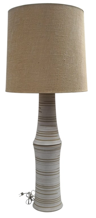 Martz Marshall Studios Brown Tan Large Table Lamp (1 of 8)