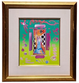 Peter Max Statue of Liberty Collage Mixed Media