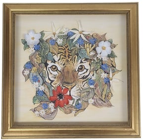 Connoisseur of Malvern Tiger Flower 3D Plaque