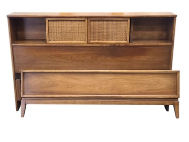 Mid Century Walnut Full Bed Bedroom Set