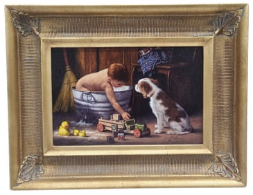 Jim Daly Watchful Eyes Oil Painting on Canvas