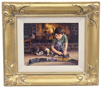 Jim Daly The Engineer Original Painting on Canvas