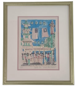 Susan Pear Meisel Artist Proof Cable Car Litho