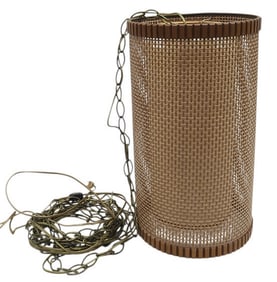 Mid Century Hanging Swag Lamp with Chain