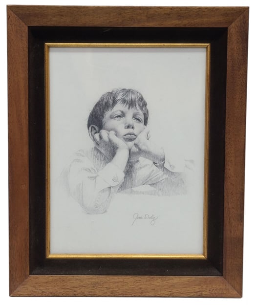 Jim Daly Original Pencil Drawing Signed (1 of 8)
