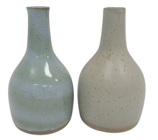 2 MCM Marshall Studios 4" Pottery Bud Vases