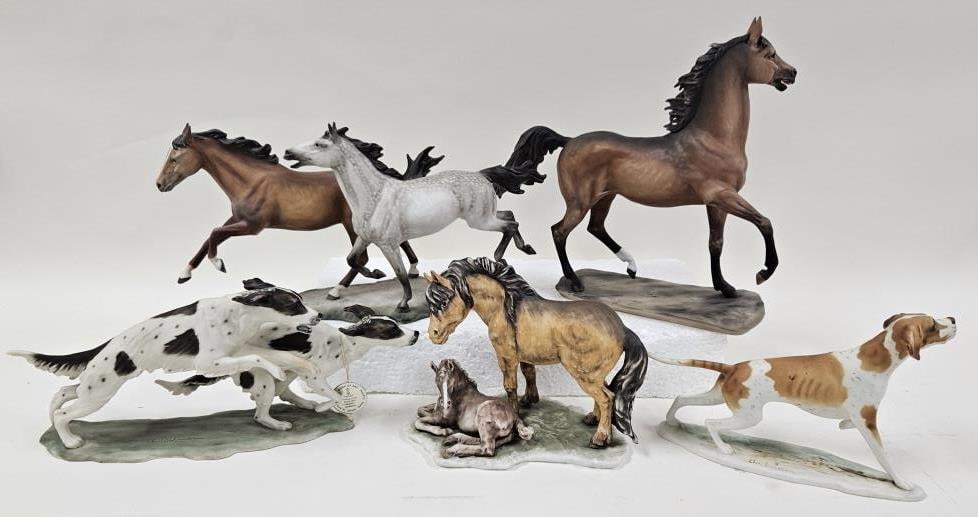 Kaiser Porcelain Horse & Dog Group & 1 Rau (1 of 17)