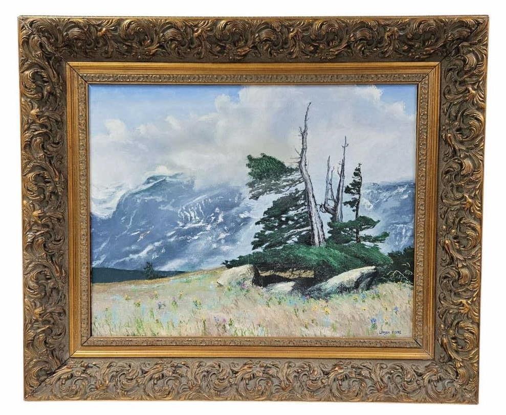 Lyman Byxbe Mountain Landscape Oil on Canvas (1 of 13)